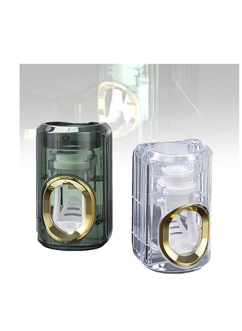 Light Luxury Toothpaste Squeezer, 2  Pieces  Automatic Toothpaste Squeezer, Toothpaste Tube Squeezer Holder, Household Non-Punching Squeezer, Wall Mount Toothpaste Squeezer - Image 1